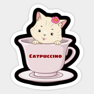 Catpuccino - Cat Pun Sticker